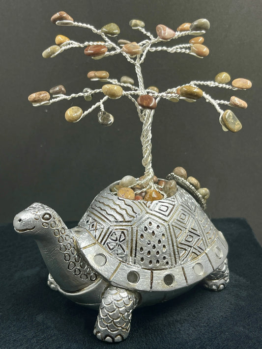 Arbre de vie Tortue Pierre Jaspe - AV-38 - Creations Natural Stone