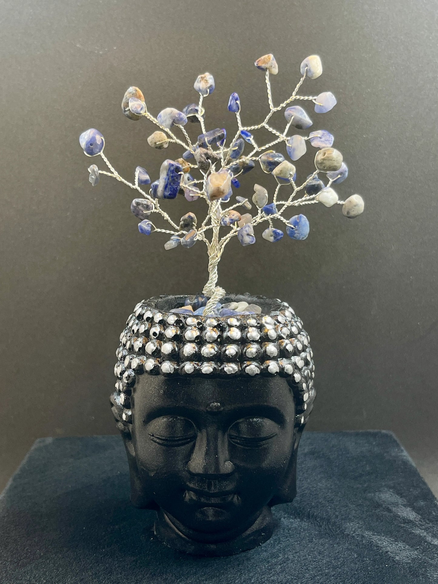 Arbre de vie bouddha Pierre Lapis Lazuli - AV-39 - Creations Natural Stone