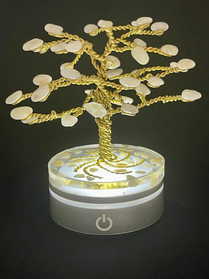 Arbre de vie lumineux Pierre Quartz - AV-40 - Creations Natural Stone