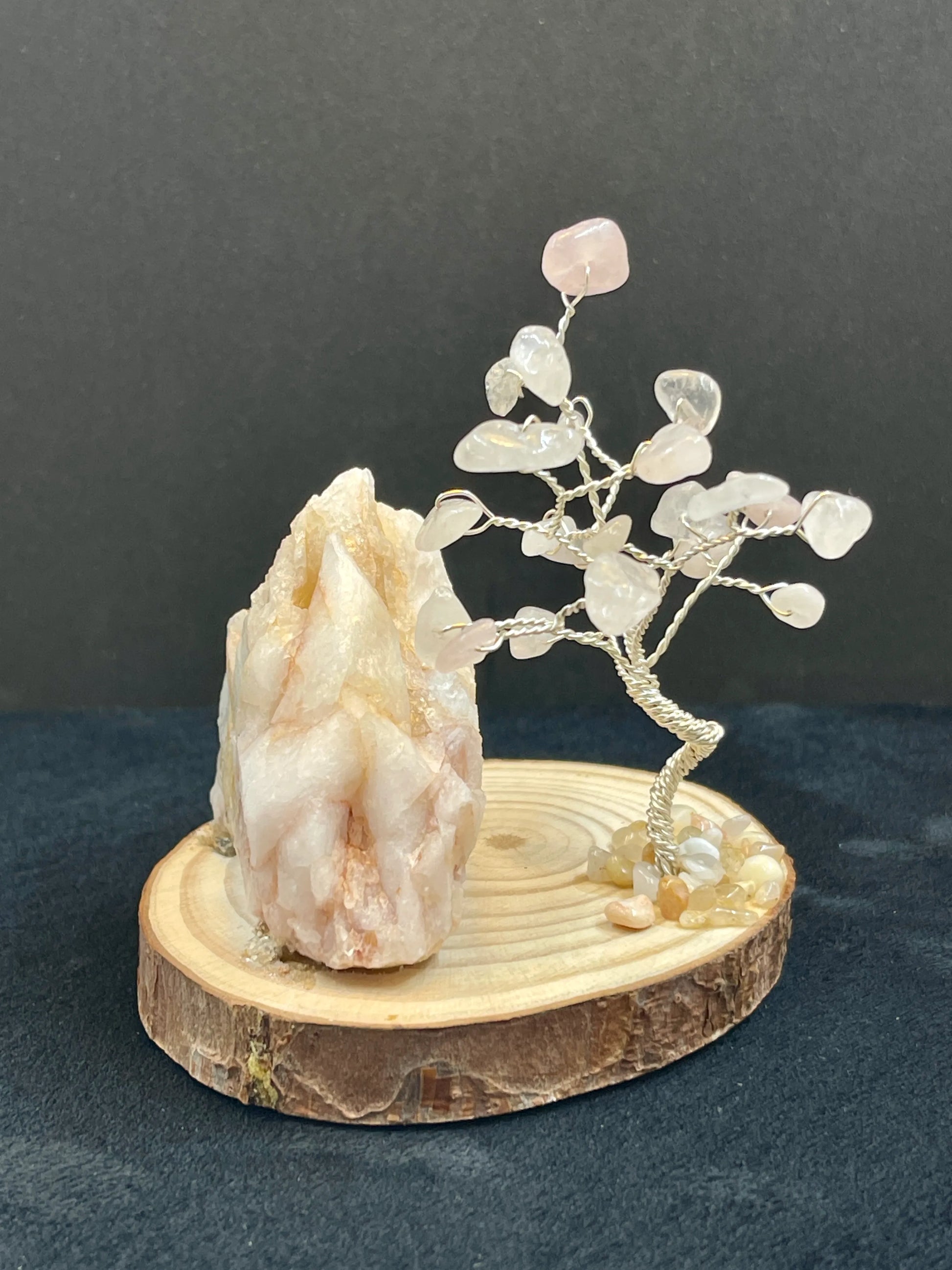 Arbre de vie Pierre Quartz et Quartz Rose - AV-44 - Creations Natural Stone