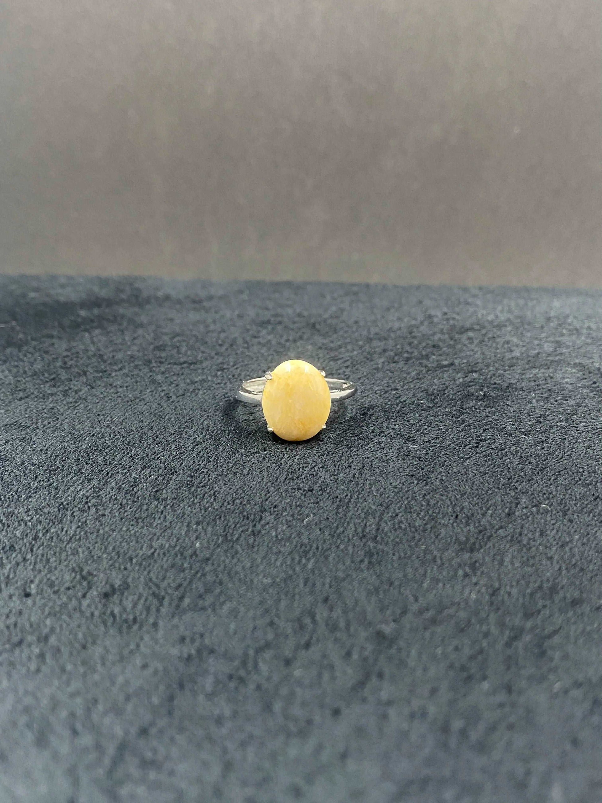 Bague pierre citrine en argent - BA-42 - Creations Natural Stone