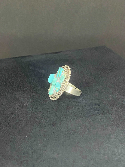 Bague pierre Turquoise - BA-45 - Creations Natural Stone