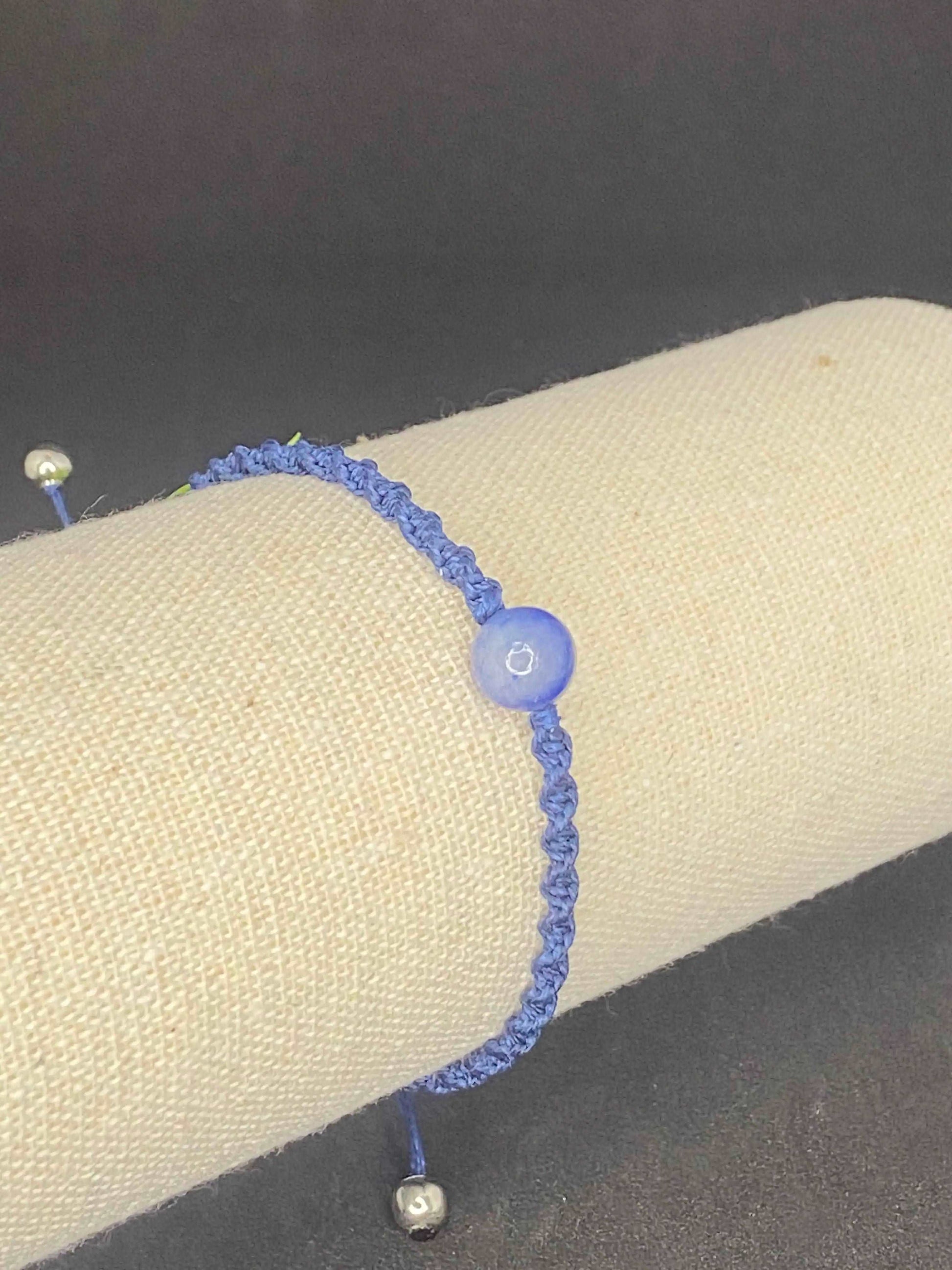 Bracelet bleu pierre aventurine bleu - BR-35 - Creations Natural Stone