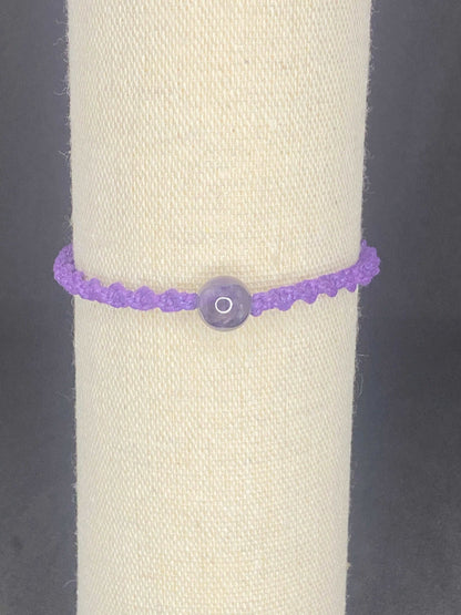 Bracelet violet pierre améthyste - BR-38 - Creations Natural Stone