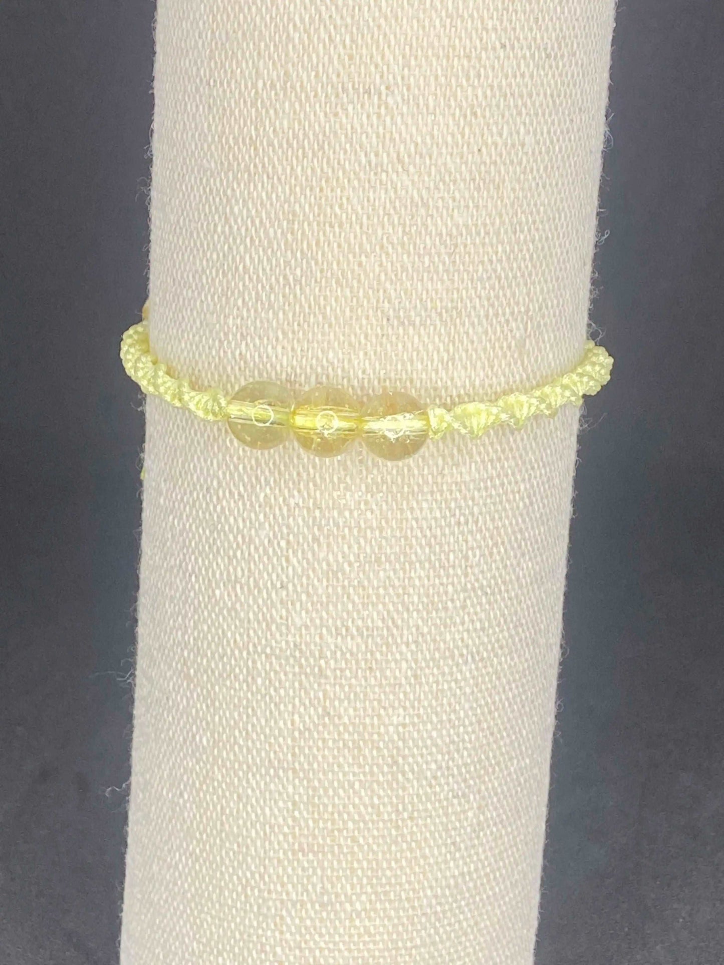 Bracelet jaune clair pierre citrine - BR-45 - Creations Natural Stone