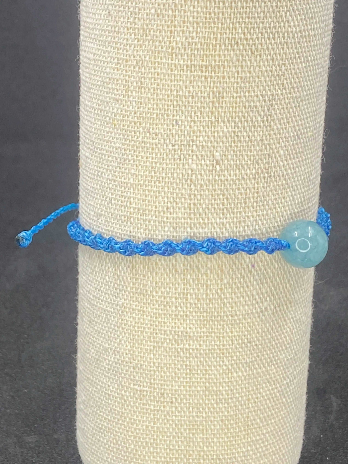 Bracelet bleu pierre Aigue-marine - BR-61 - Creations Natural Stone