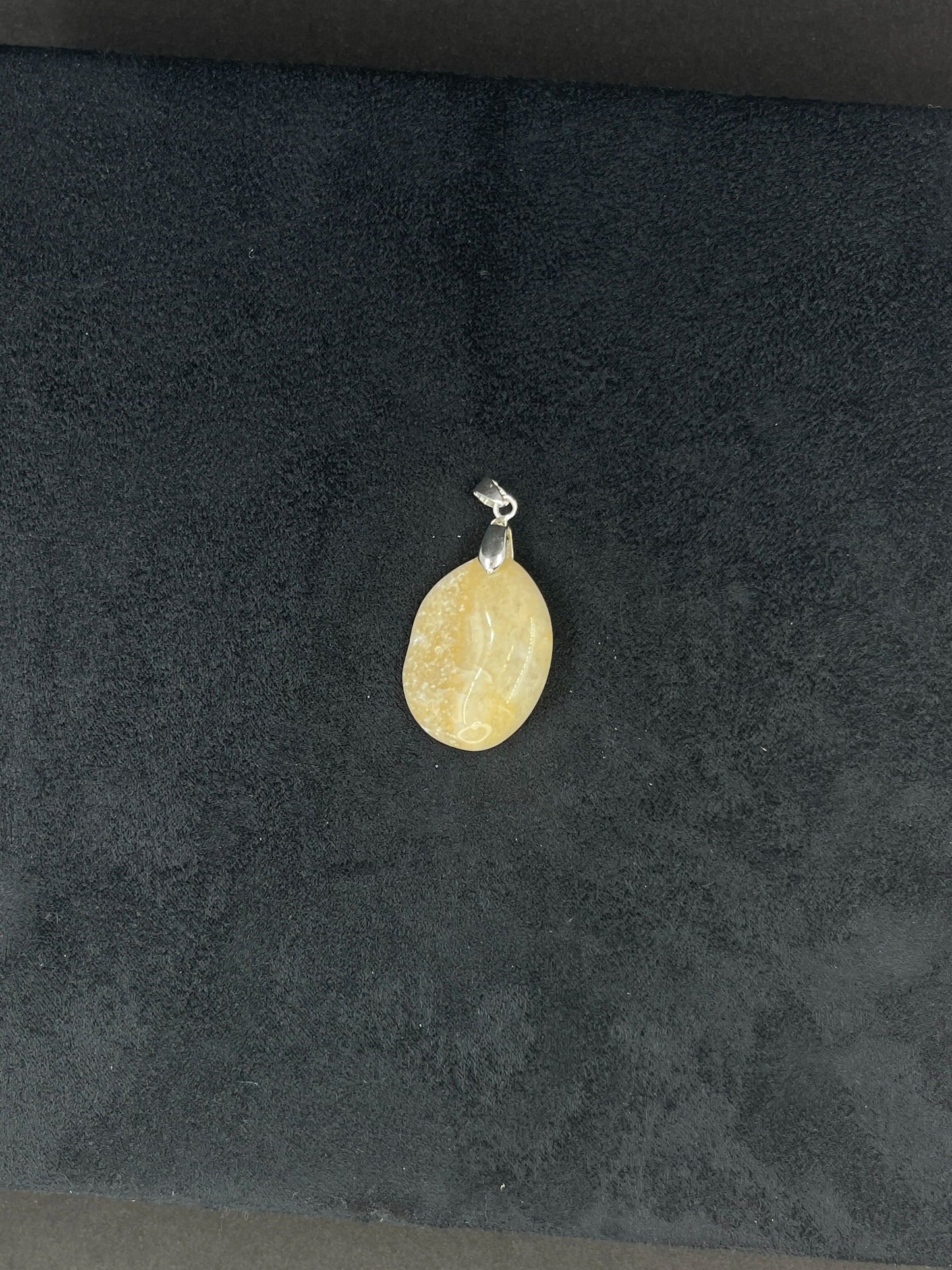 Pendentif pierre citrine - PE-10 - Creations Natural Stone