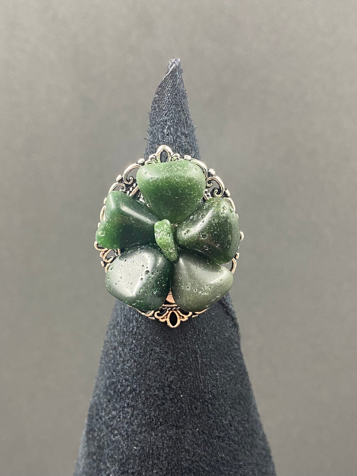 Bague Jaspe vert - BA-29 - Creations Natural Stone